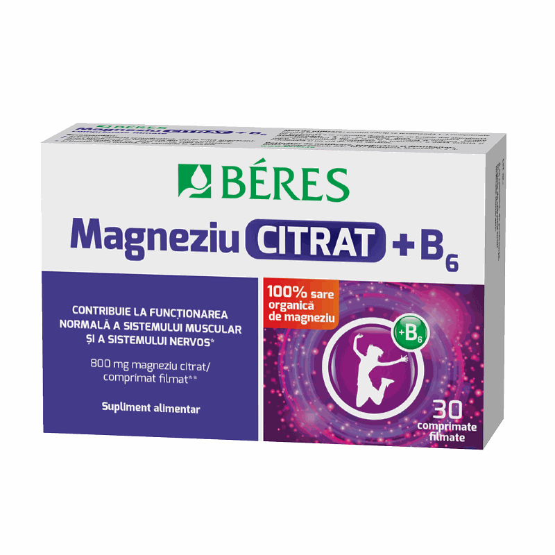 Beres Magneziu Citrat+B6 x 30cpr film