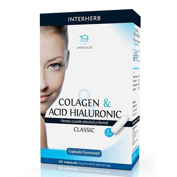 Colagen cu Acid Hialuronic x 30cps Interherb