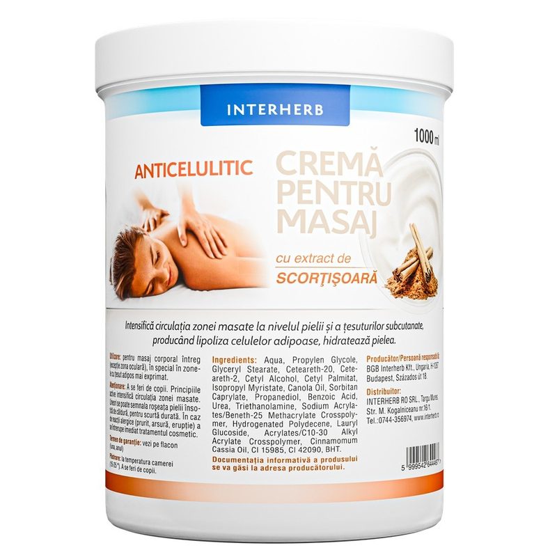 Crema pentru masaj alge marine 500ml Interherb
