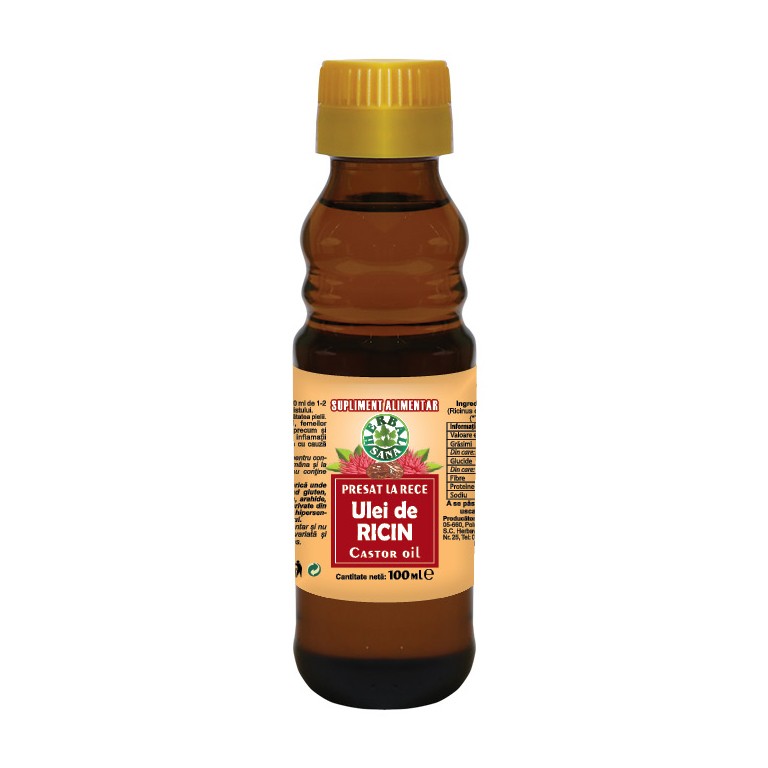 Herbavit Ulei Ricin Presat la Rece 100ml