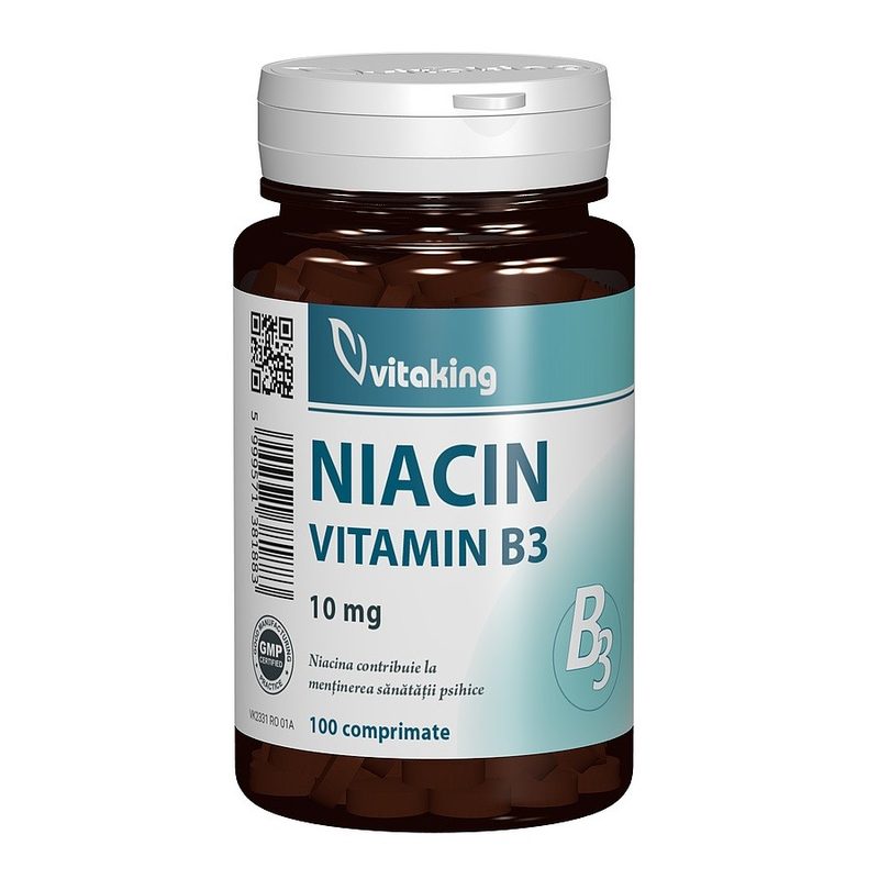 Vitaking Vitamin B3 (Niacin) 10mg x 100cpr