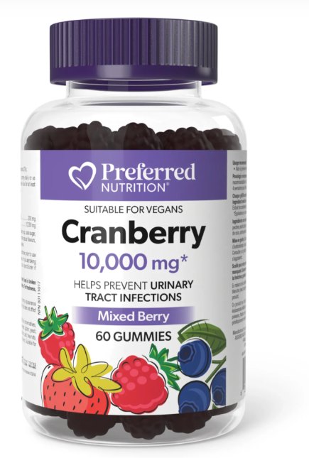 Cranberry 10000mg Gummy x 60jeleuri Preferred Nutrition