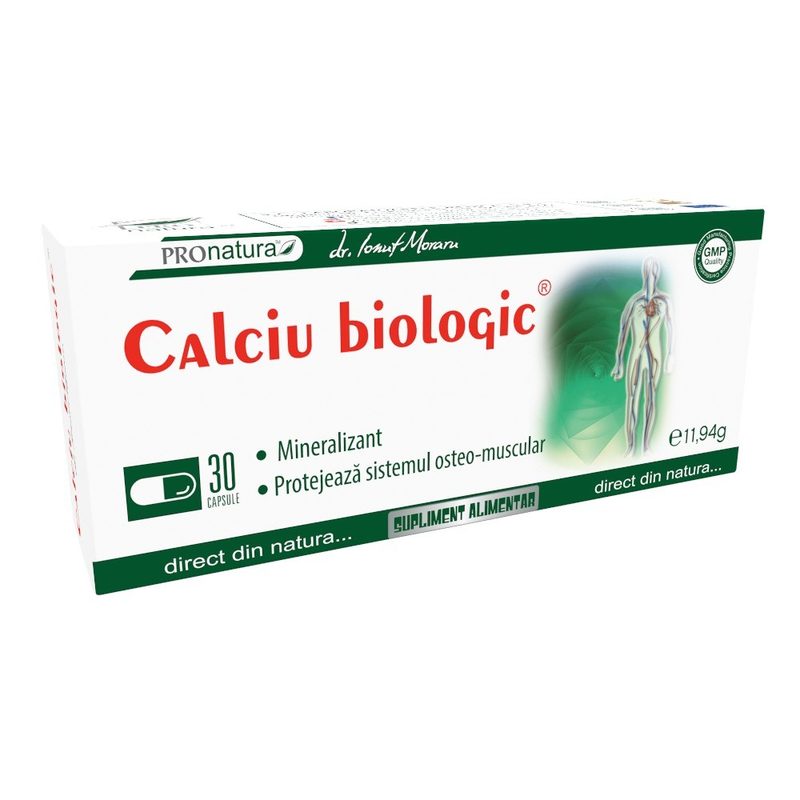 Calciu Biologic x 30cps Pro Natura