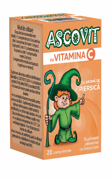 Ascovit Piersica 100mg x 20cpr mast Omega Pharma