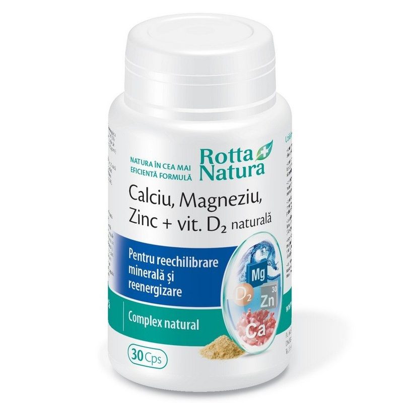 Rotta Natura Ca,Mg,Zn+Vit D2 x 30cps