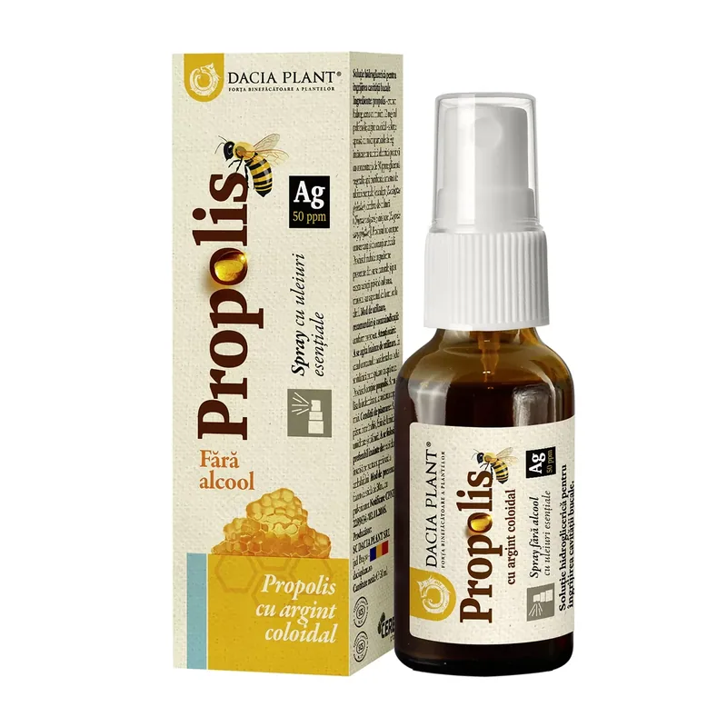 Dacia Plant Propolis cu Argint Coloidal fara Alcool spray 20ml