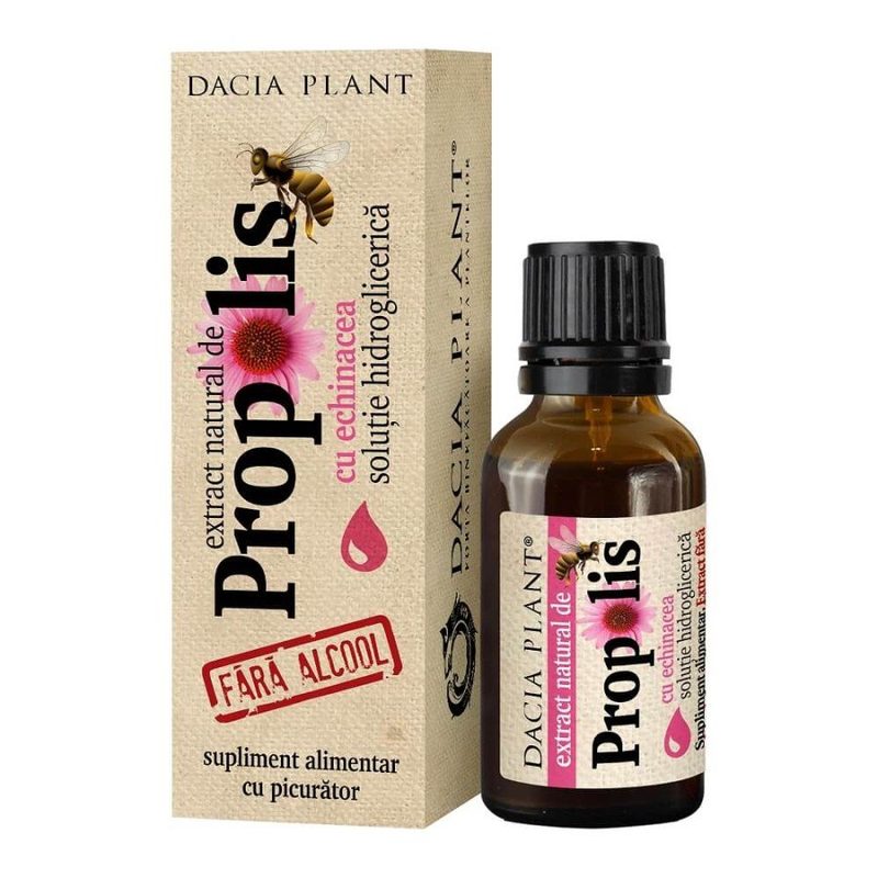 Dacia Plant Extract Natural de Propolis fara Alcool cu Echinacea cu Picurator 20ml