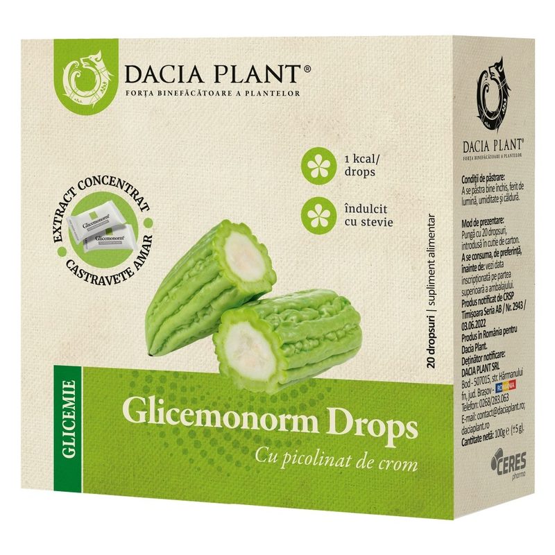 Dacia Plant Glicemonorm Drops x 20buc