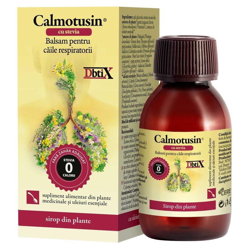 Dacia Plant Calmotusin cu Stevia sirop 100ml