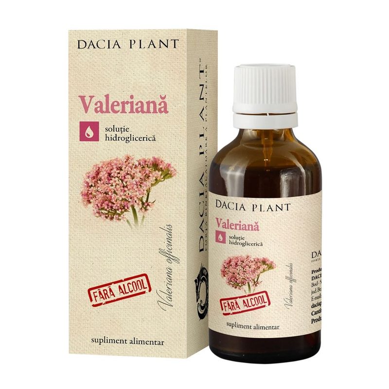 Dacia Plant Valeriana Solutie Hidroglicerica fara Alcool 50ml