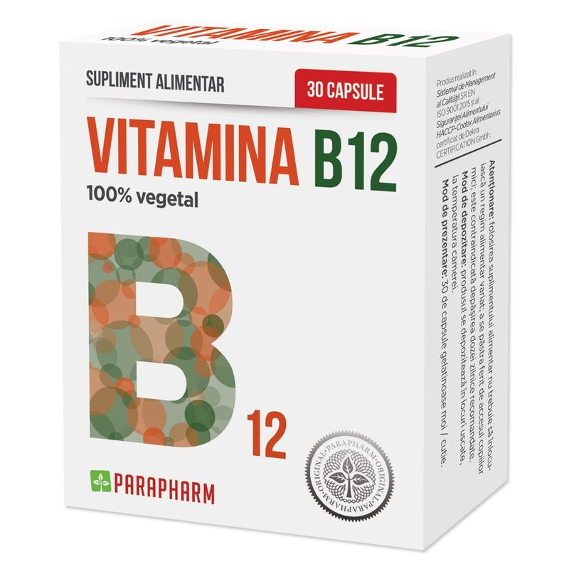 Vitamina B12 x 30cps Parapharm