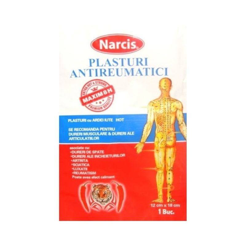 Narcis Plasturi Antireumatici 12cmx18cm Hot&Strong