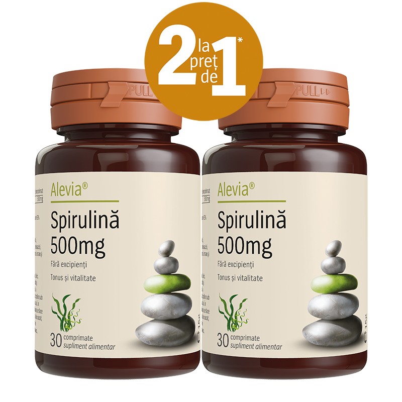 Alevia Spirulina 500mg x 30cpr 1+1 Gratis