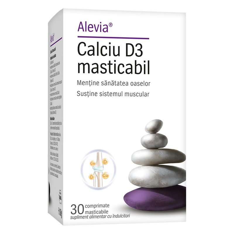 Alevia Calciu D3 masticabil x 30cpr mastic
