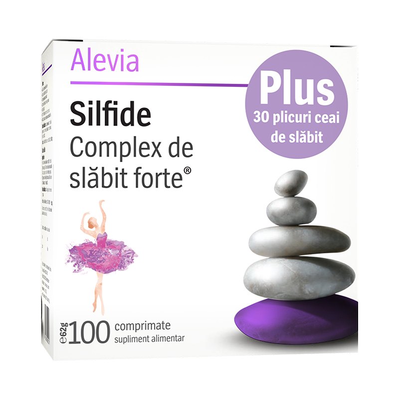 Alevia Silfide complex de slabit forte-cps. x 100 + 20dz Ceai Slabit GRATIS