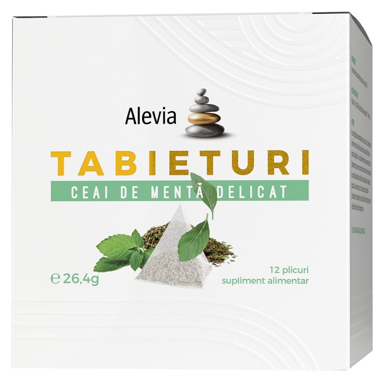 Alevia Tabieturi Ceai Menta Delicat x 12plic