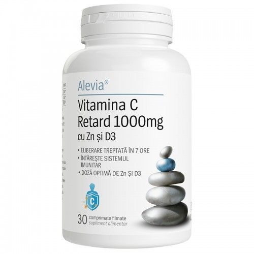 Alevia Vitamina C Retard 1000mg+Zn+D3 x 30cpr