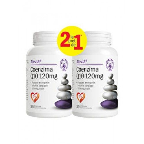 Alevia Coenzima Q10 120mg x 30cpr Pachet 1+1 Gratis