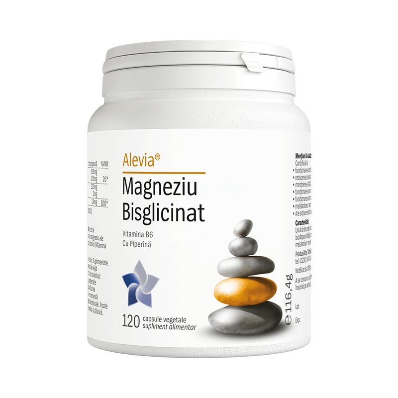 Alevia Magneziu Bisglicinat+Vitamina B6 x 120cps