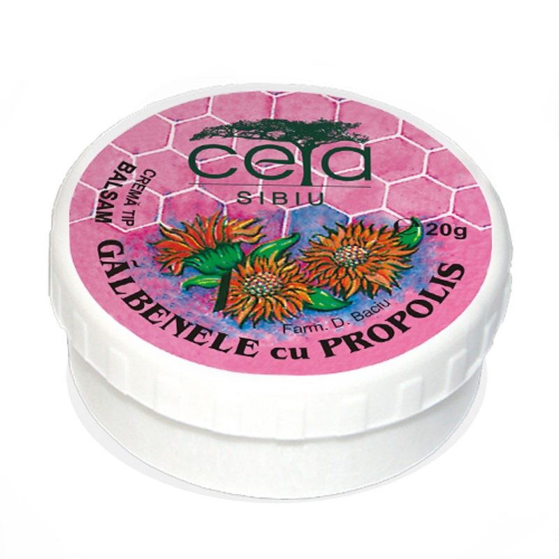 Crema Tip Balsam Galbenele cu Propolis 20g Ceta Sibiu