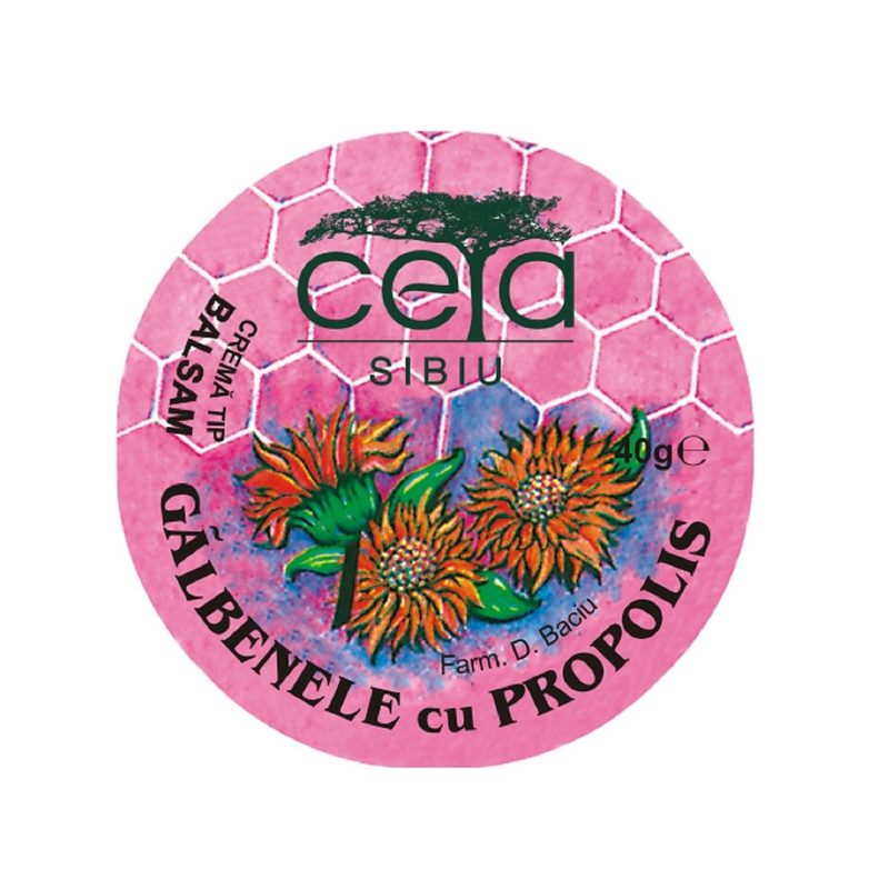 Crema Tip Balsam Galbenele cu Propolis 40g Ceta Sibiu