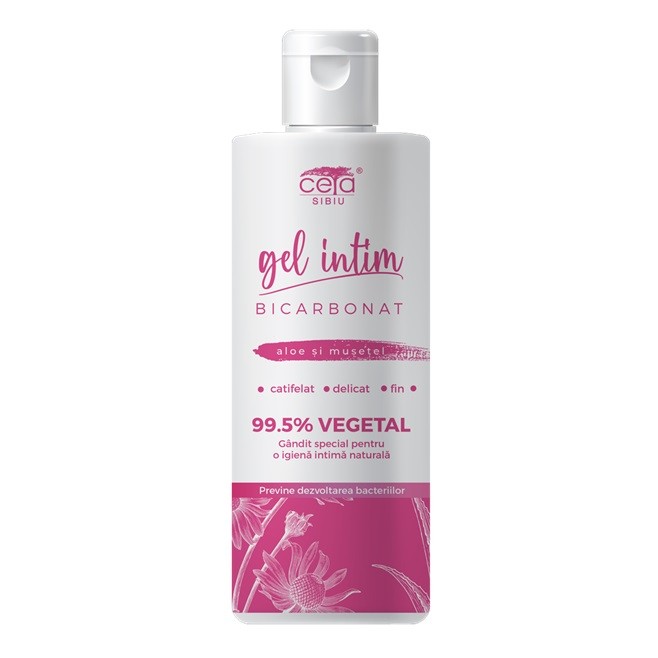 Gel Intim 99.5% Vegetal Bicarbonat Aloe si Musetel 200ml Ceta Sibiu