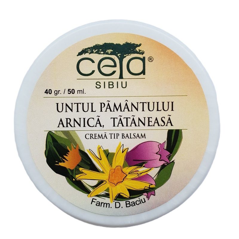 Unguent Untul Pamantului Tataneasa si Arnica 50ml Ceta Sibiu