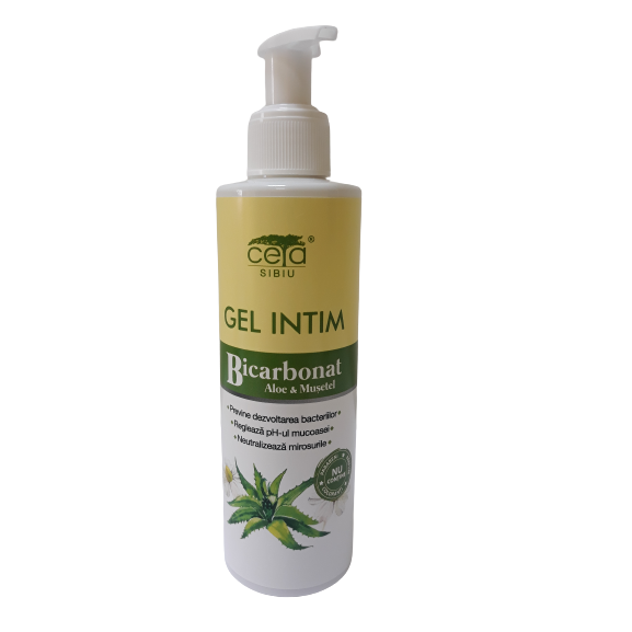 Gel Intim Bicarbonat Aloe si Musetel cu Pompita 200ml Ceta Sibiu