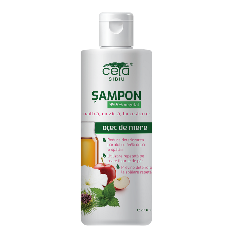 Sampon 99.5% Vegetal Otet Mere Nalba Urzica Brusture 200ml Ceta Sibiu