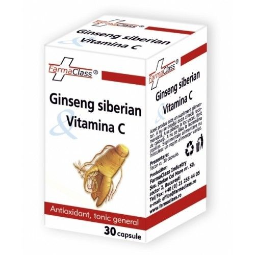 Ginseng Siberian Vitamina C x 30cps FarmaClass