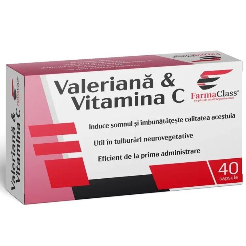 Valeriana Vitamina C x 40cps FarmaClass