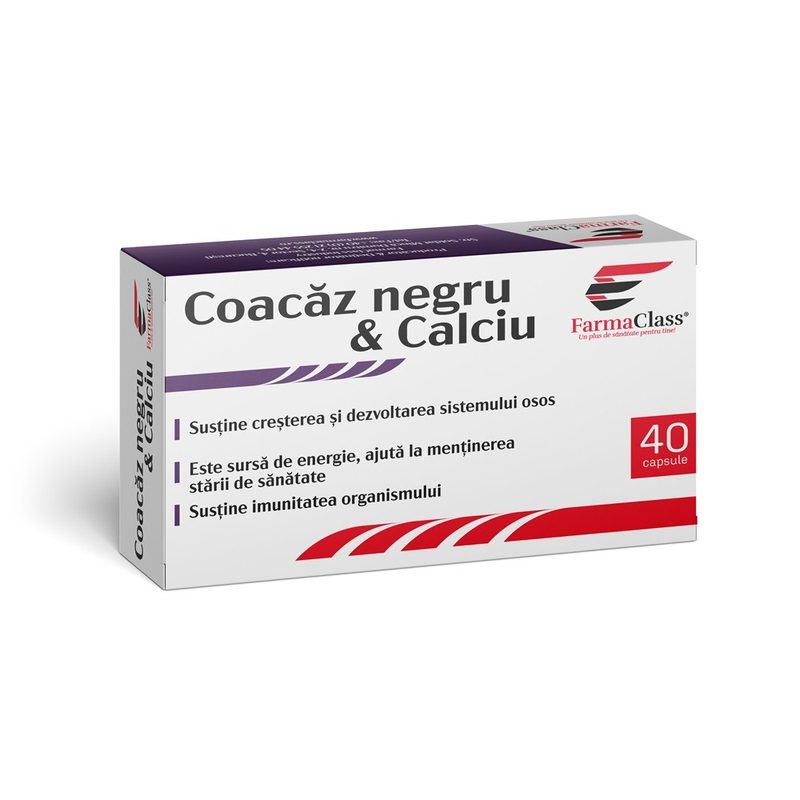 Coacaz Negru&Calciu x 40cps FarmaClass