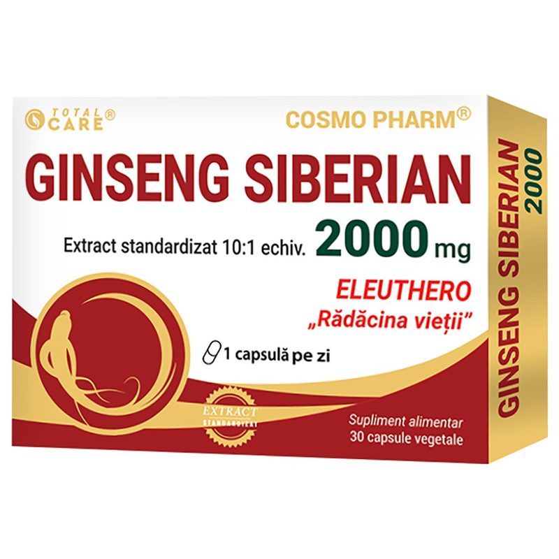 Cosmopharm Ginseng Corean Echivalent 2000mg x 30cpr