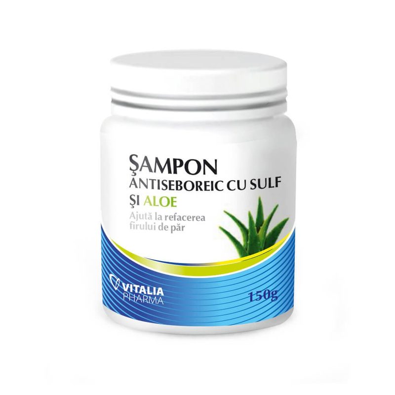 Sampon Antiseboreic cu Sulf si Aloe 150g Vitalia