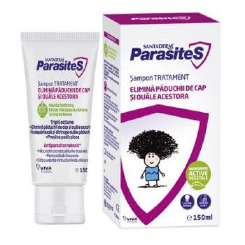 Santaderm Parasites Sampon Tratament Paduchi 150ml