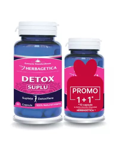 Herbagetica Detox Suplu x 60cps+10cps Promo