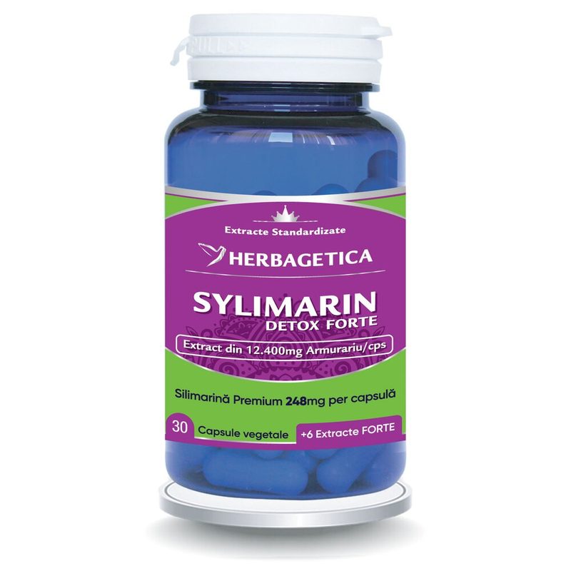 Herbagetica Silymarin Detox Forte x 30cps