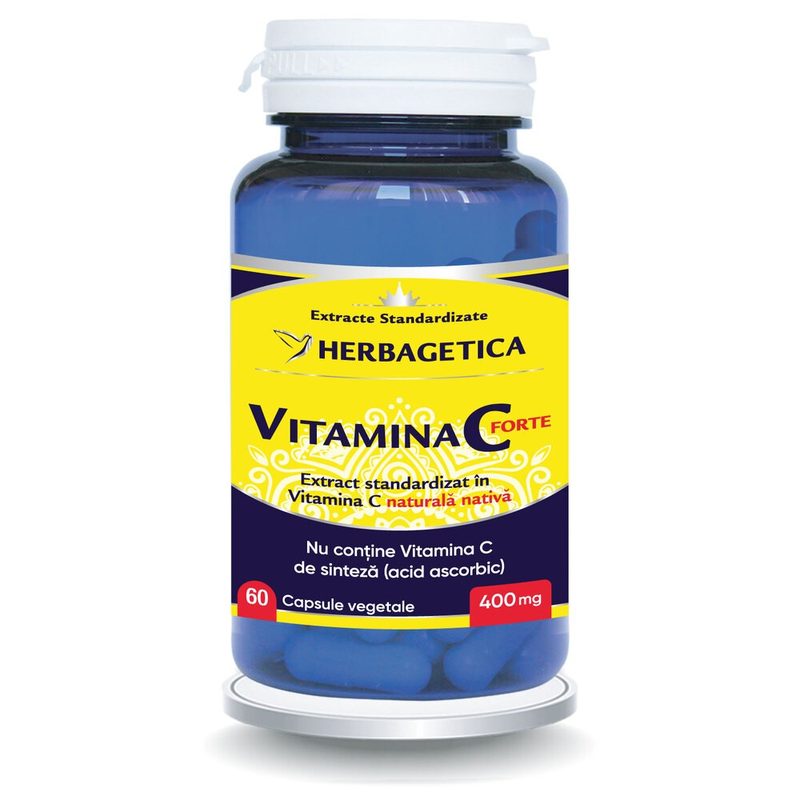 Herbagetica Vitamina C Forte 400mg x 60cps veg
