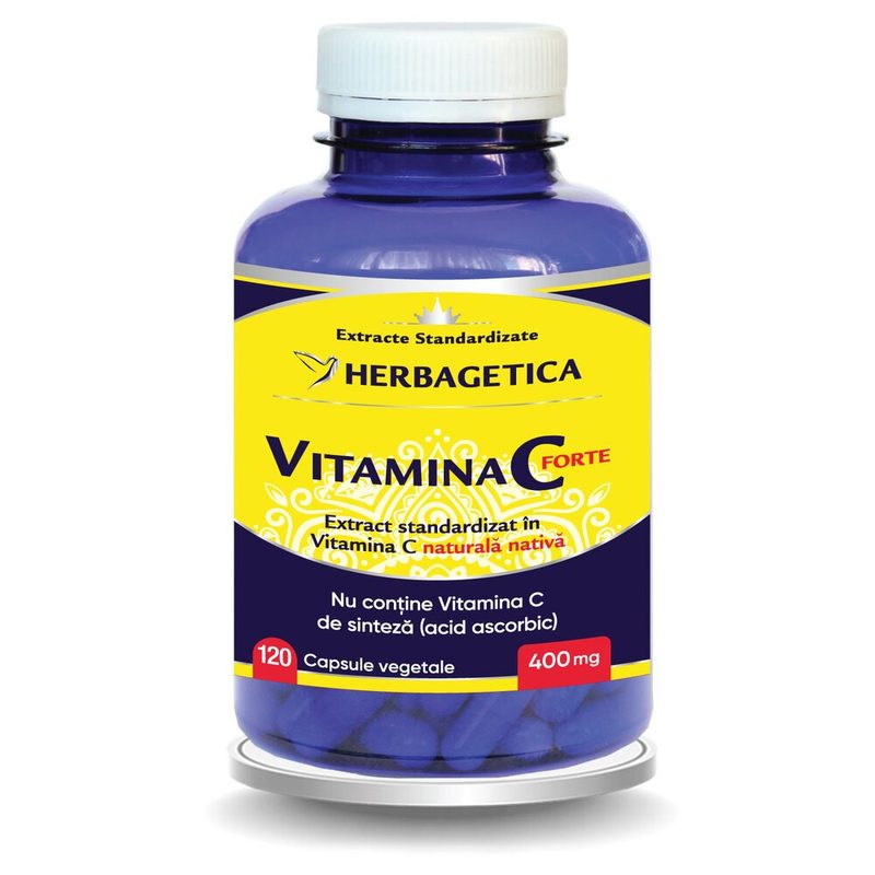 Herbagetica Vitamina C Forte 400mg x 120cps veg