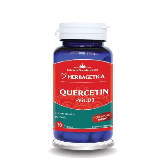 Herbagetica Quercetin + Vitamina D3 x 30cps