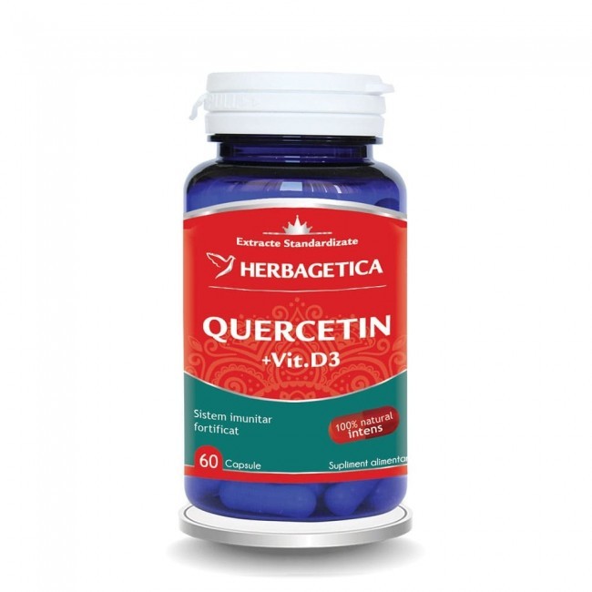 Herbagetica Quercetin + Vitamina D3 x 60cps