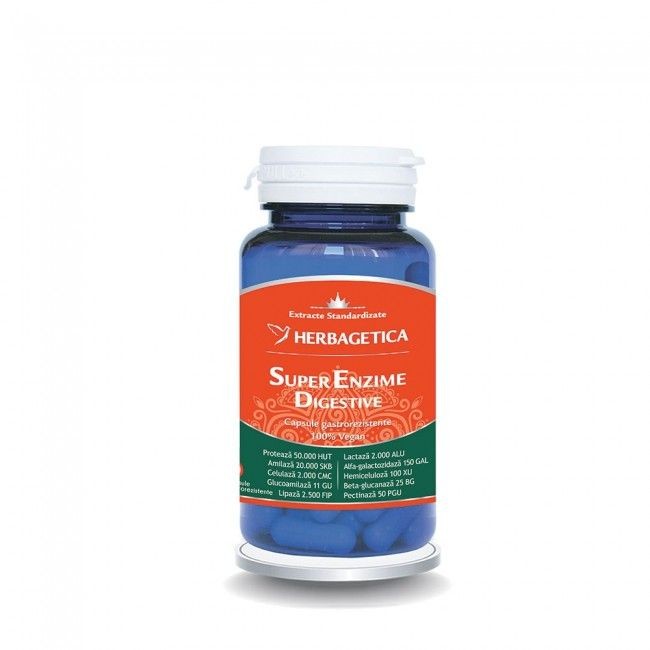 Herbagetica Super Enzime Digestive x 10cps