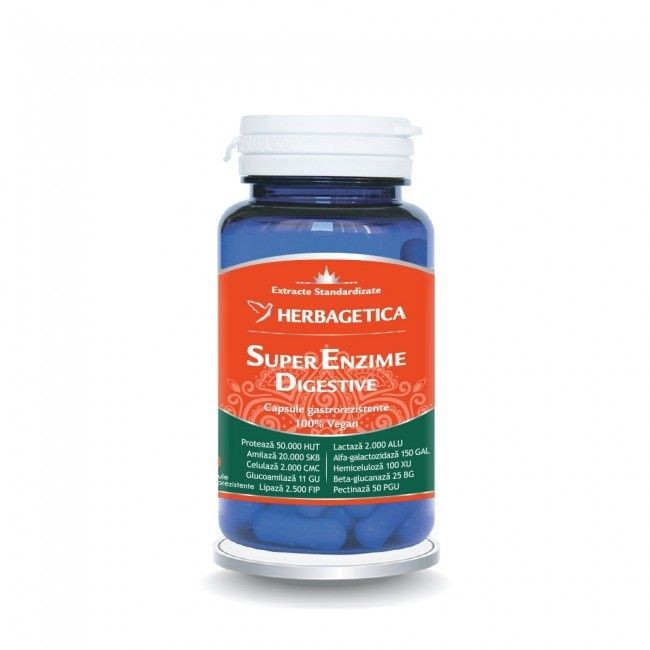 Herbagetica Super Enzime Digestive x 30cps
