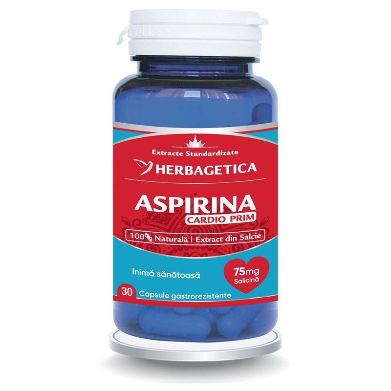 Herbagetica Aspirina Naturala Cardio Prim x 30cps