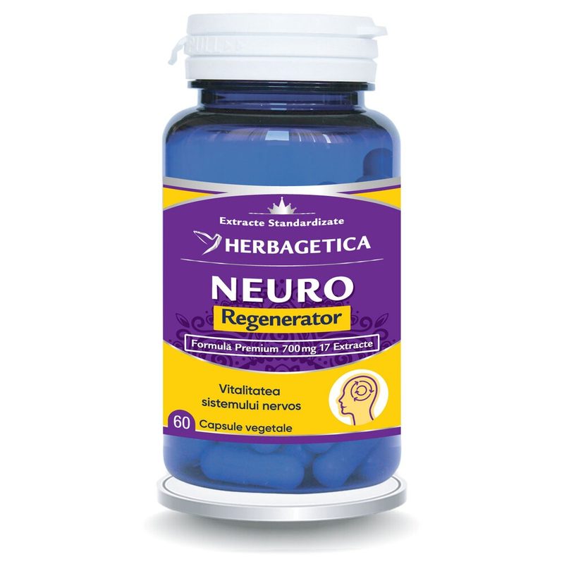 Herbagetica Neuroregenerator 700mg cu 17 Extracte x 60cps
