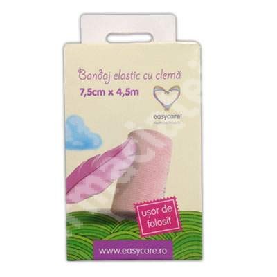 Easycare Bandaj Elastic cu Clema 7,5cm x 4,5m