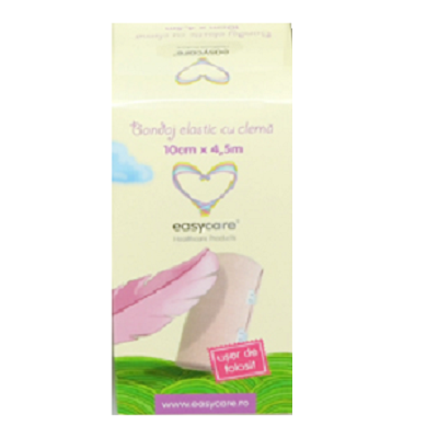 Easycare Bandaj Elastic cu Clema 10cm x 4,5m