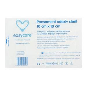 Easycare Pansament Adeziv Steril cu Tampon Absorbant 10cm x 10cm