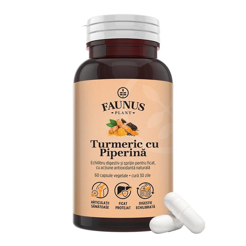 Faunus Plant Turmeric cu Piperina x 60cps