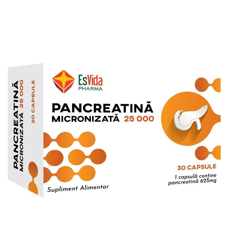 Pancreatina Micronizata 25000 x 30cps Esvida